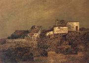 Ralph Blakelock Old New York Shanties at 55th Street and 7th Avenue France oil painting artist